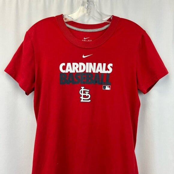 St. Louis Cardinals Nike T-Shirt Women's M Multicolor Crew Short Sleeve Dri Fit - Picture 7 of 10